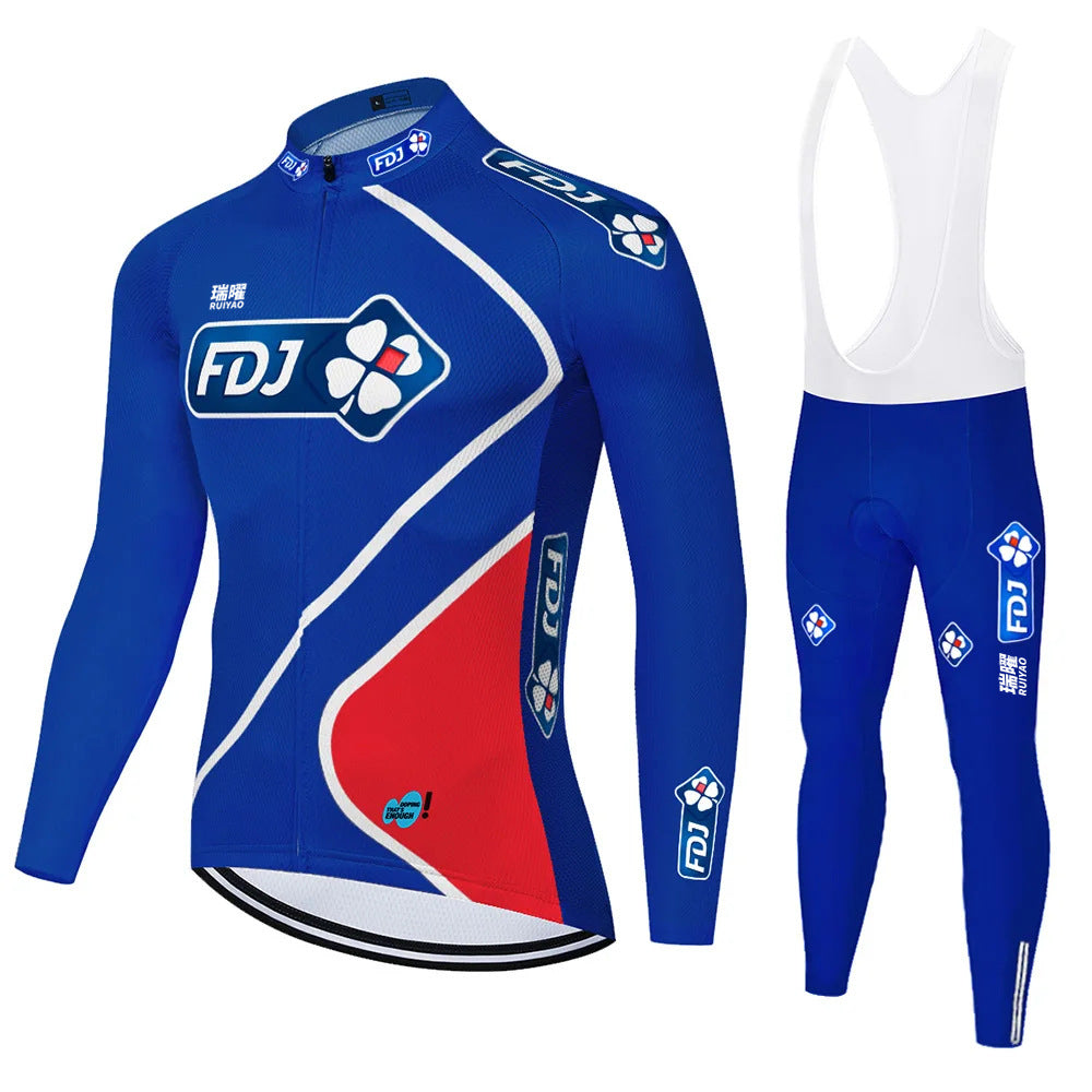 FDJ - Langarm-Professionelles Radsport-Set