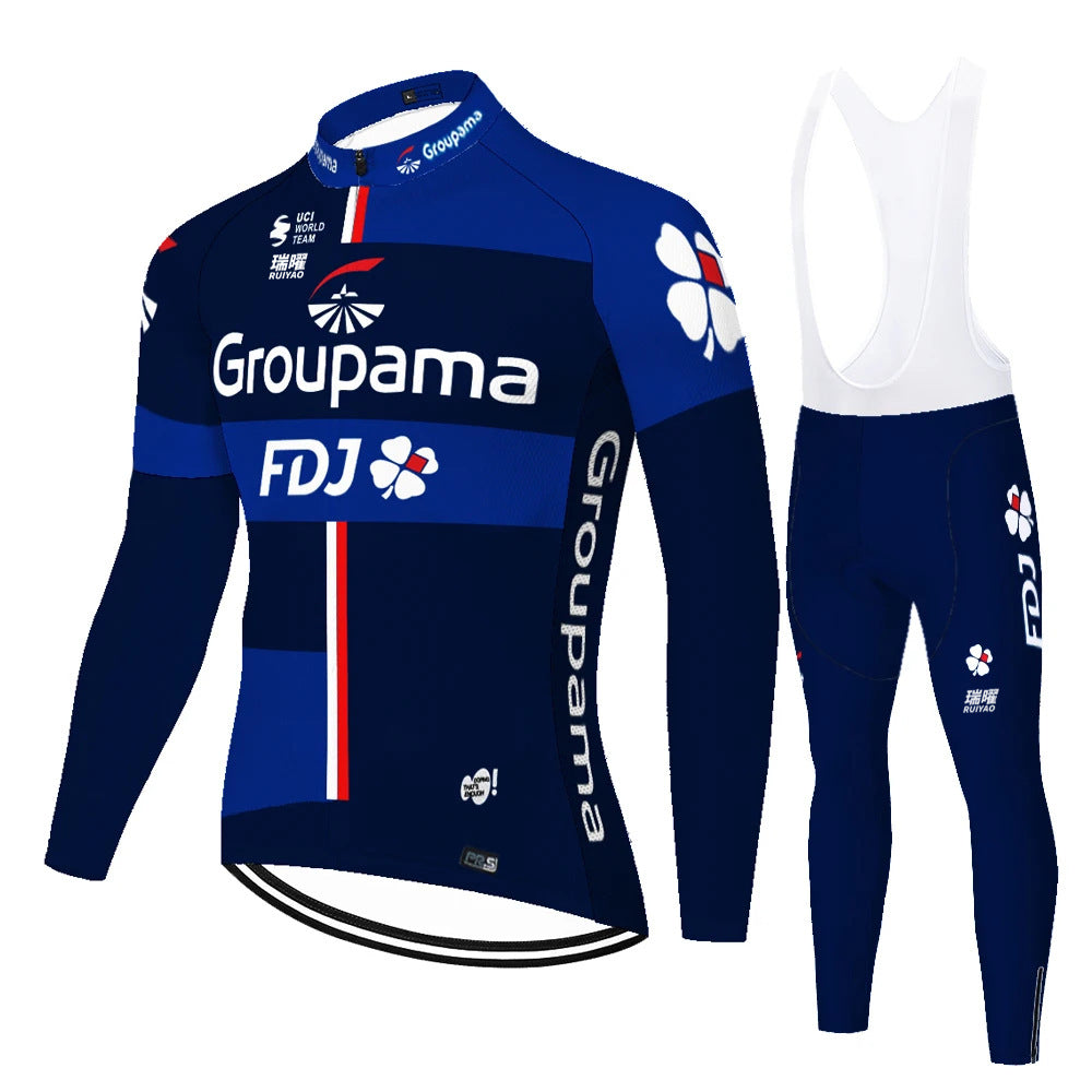 FDJ - Langarm-Professionelles Radsport-Set
