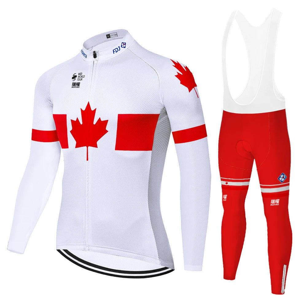FDJ - Langarm-Professionelles Radsport-Set