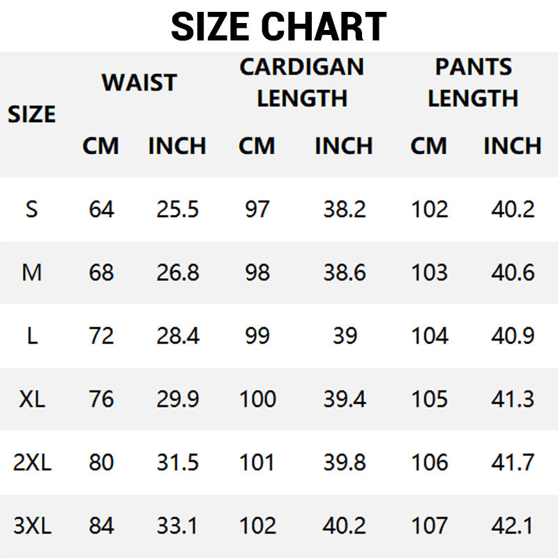 Casual stickat tredelat set – kort topp, kofta och byxor